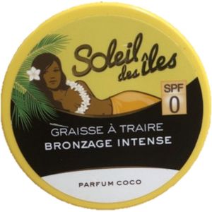 Zonneolie Zonder SPF – Graisse à Traire (Melkvet) met Kokosgeur – Soleil des Îles – Snelle, Intense Bruining – 150ml