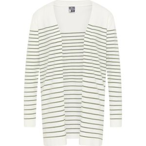 DreiMaster - Kilata - Gebreid Vest - Groen/Wit - Lange Mouw