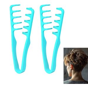 2-stuks Haarstylingkam - Texturerende kam - Kam met brede tanden - Tool voor volumetoename bij de wortels - Bedekt ponynaden - Lichtgewicht ontwerp - Schoonheidsaccessoire voor salonstyling - Geschikt voor mannen en vrouwen - Groen