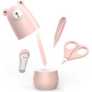 Manicure Set Baby Nail Clippers Set met Leuke Case - Baby Manicure en Pedicure Health Grooming Care - Pasgeboren Kinderen en Nieuwe Ouders - Douche Cadeaus - Roze