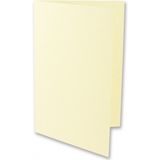 5x stuks blanco kaarten ivoor A6 formaat 21 x 14.8 cm - Scrapbook/uitnodigingen kaarten