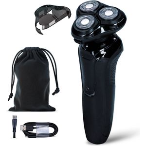 LIVRIX Skull Shaver Pro - Scheerapparaat voor Mannen - Gezicht en Hoofd Trimmer - Nat en Droog Scheren - Elektrisch Scheerapparaat - Zwart