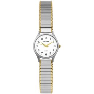 Zilver/Goudkleurig Dames Horloge van Prisma met Rekband 21 mm
