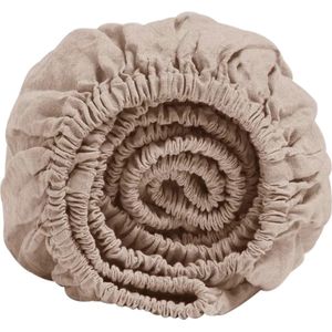 Yumeko - Hoeslaken - Gewassen Linnen - Dusty Roze - Biologisch