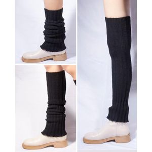 Wollen gebreide beenwarmers voor vrouwen - comfortabele warmte - kuitlengte of kniehoog