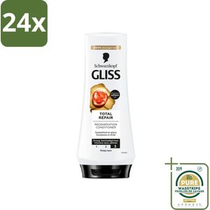 Gliss - Hair Repair - Conditioner voor Totaal Herstel - 200 ml - Voordeelverpakking - 24 stuks - Droog haar - Beschadigd haar