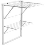 Arredamenti Italia - Droogrek KEVIN - Hout - Afsluitbaar - 11 m Uittrekbaar - Witte Afwerking