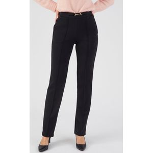 Damart - Pull-on broek in wolmix met stretch, recht model, gerecycleerde vezels* - Dames - Zwart - 44