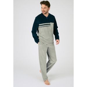 Damart - Pyjama velours mix van katoen - Mannen - Grijs - S