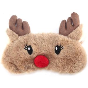 Oogbescherming Slaapmasker 5 kleuren schattige dierenogen Kerstmis hert winter karton dutje oogbescherming masker Eland