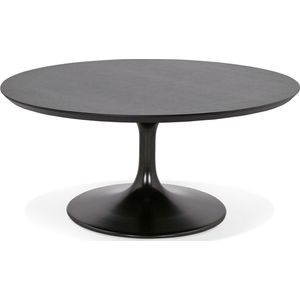 Alterego - MINI - Salontafel - Zwart - Hout en Metaal - Ø 90 cm