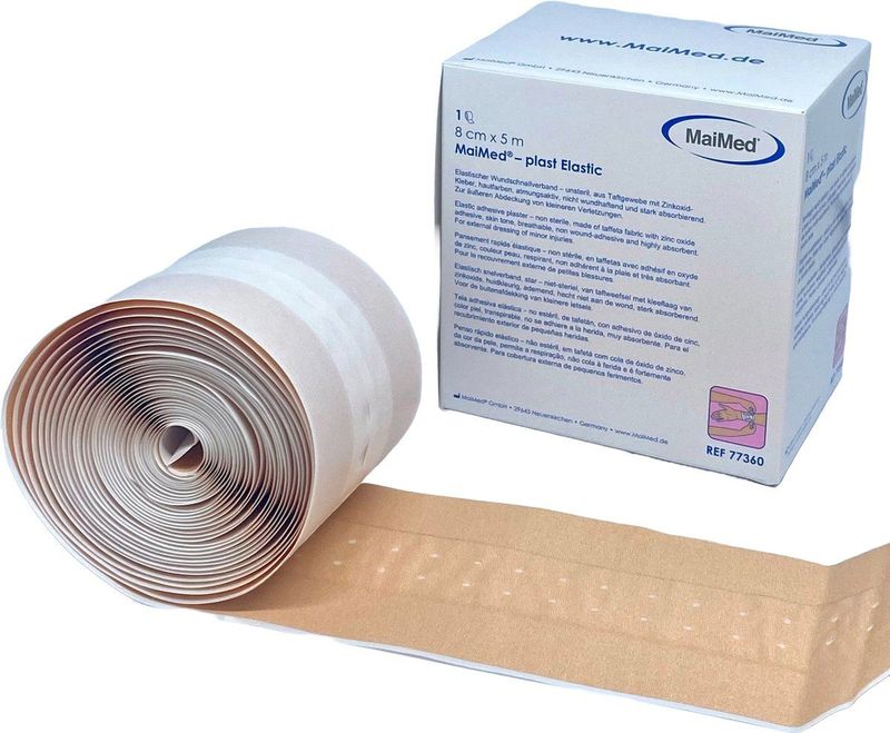 Pleister op rol - 8cm x 5 m - MaiMed - Plast Elastic