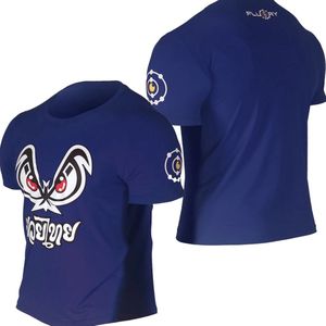 Fluory Bad Eyes Muay Thai Kickboks T-Shirt Blauw - XS