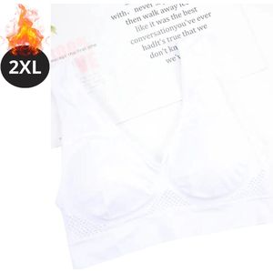 Bovista BH Zonder Beugel - Zonder Bandjes - Push-up Bh's - Comfort Beha - Comfortabel - Sterk - Plus Size - Wit - Maat 2XL