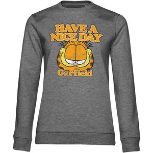 Garfield Have A Nice Day Girly Sweatshirt Damen Medium-Heather-Grey-S