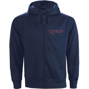 Queen - Classic Crest Vest met capuchon - 2XL - Blauw