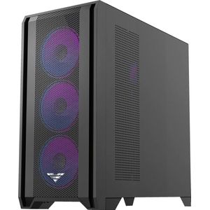 PREYON Nest Windy+ - PC Case - Behuizing - Compatibel voor Micro-ATX, Mini-ITX - Zonder voeding - ARGB - Zwart