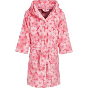 Badjas - Fleece - Blauw - Kinderen - Capuchon - Twee Zakken