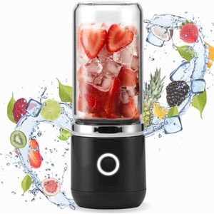 Draagbare Blender - USB Oplaadbaar - Draagbaar - Portable - 500ML - Voor Smoothies - Zwart
