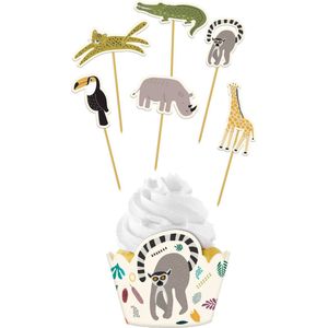 Folat - Cupcake decoratie set zoo party