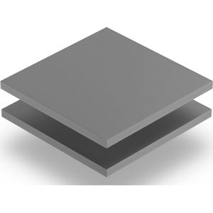 Geschuimd PVC plaat 3 mm dik - 70 x 50 cm - Grijs