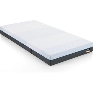 Beter Bed Maxi Easy Pocket Pocketvering Matras 90x210 cm - Koudschuim - Stevig, 400 veren p/m² - Koel Ligcomfort - Matras met Afritsbare Hoes - 90 x 210 x 18 cm