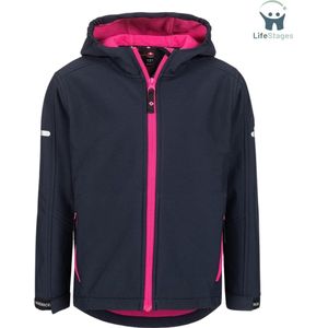 LifeStages - Zomerjas Meisje - Softshell Jas Voor Kinderen - Overgangsjas - Outdoor - Winddicht - Waterdicht - Ademend