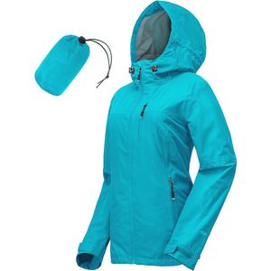 Waterdichte Regenjas voor Dames - Ademend, Lichte Herfst Outdoorjas met Capuchon - Ideaal voor Wandelen, Reizen en Fietsen
