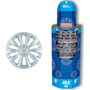 Tip-it - Wieldoppen 16 inch - 2 stuks - Kliksysteem - Zilvergrijs