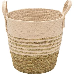 Oneiro Luxe Bloempot HAYDEN SWIRL BASKET PINK D18H16 – hotel chique - binnen ––– accessoires – tuin – decoratie – bloemen – mat – glans – industrieel - droogbloemen - Buiten bloempot - tuin - tuinieren