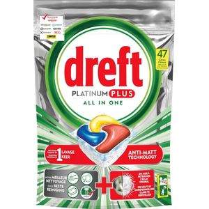 Dreft Platinum Platinum Plus Citroen - 47 stuks - Vaatwastabletten