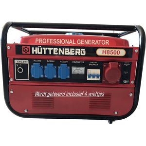 Huttenberg H8500 - Stroomgenerator - 2200W - Op Wieltjes