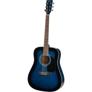 Phoenix 001 blauw sunburst akoestische western gitaar