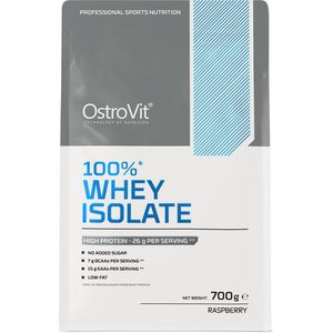 OstroVit - 100% Whey Isolate - 700 g - raspberry - Pure eiwitten, Vrij van toegevoegde suikers - wei-eiwitisolaat