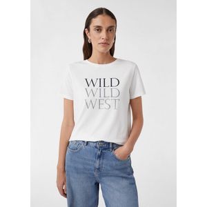 comma - T-Shirt - Katoenmix - Casual - Normale Pasvorm - Korte Mouwen