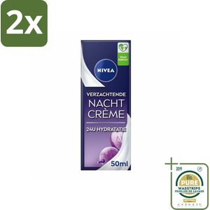 NIVEA – Nachtcrème – Essentials Sensitive – 50 ml - Voordeelverpakking - 2 stuks - Huidverzorging - Huidherstel