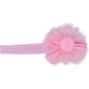 Jessidress Baby Haarband met glitters en  pompom - Roze