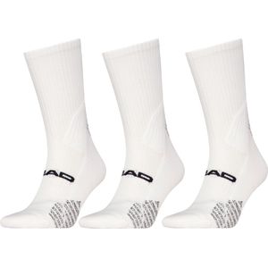 HEAD Padel Sokken Crew - 3 paar - Tennissokken - Padelsokken - Wit - Maat 35/38
