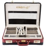 KINGHOFF 3519 - luxe bestekset koffer - 72 delig - 12 persoons - Modern bestek