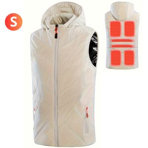 Nivard Verwarmde Bodywarmer - Heated Vest - Elektrische Bodywarmer - Extra Warm - Wit - Vrouwen - Maat S