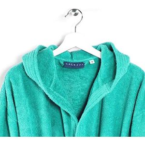 Mintgroene badjas voor heren met capuchon en zakken – L