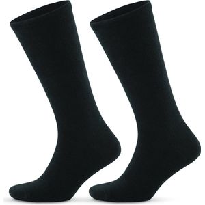 GoWith-bamboe sokken-warme sokken-2 paar-sokken heren-dames sokken-kleur zwart-42-44