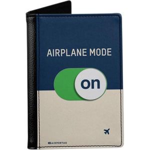 Airplane Mode On - Paspoorthoes - Paspoorthouder - Paspoort Protector - Beschermhoes - Cover - Mapje - Canvas / Leer - Bescherming van je paspoort - Voor Op Reis / Reizen / Vakantie