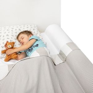 Veiligheidsbarrière voor peuters - anti-valbescherming - schuimrail met waterdichte matrasbeschermer - eenpersoons kingsize maat Bed Rail