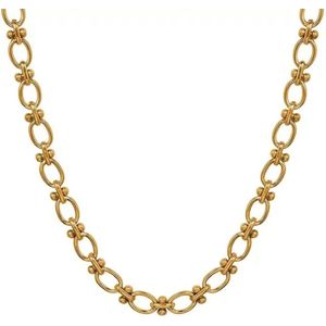 Lucardi - Eve gold plated ketting met venetiaanse schakel