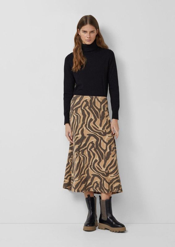 Rok - Midi - Dierenprint - Zachte Elastische Jersey