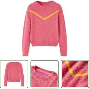 vidaXL Meisjestrui - Kindertrui - Kindertrui gebreid 116 oudroze - Roze Trui - Warme Trui - Wintertrui