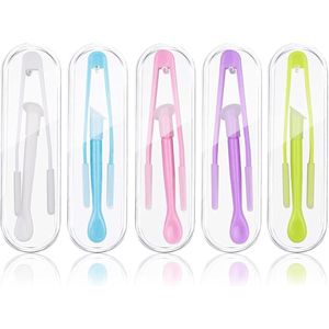 OIMG 5 stuks Lenzen reisset - contactlenspincetten - Lenzen Zuignap - siliconen zuignap - Lenzen Pincet - pincet - Pincet small voor zachte contactlenzen - kleur