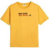 Korte Mouw - Ronde Kraag - T-Shirt - Extra Groot - Boxy - BCI-Katoen - Geborduurd