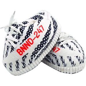 WVspecials Sneaker Sloffen - Zwart / Wit Gestreept - Yeezy Stijl - 35/43 One Size - Unisex